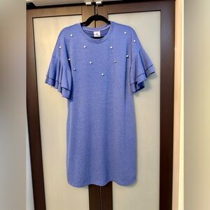 ‼️New Year’s Clearance‼️ Ruffle Sleeve Dress with Pearl Accents Size M